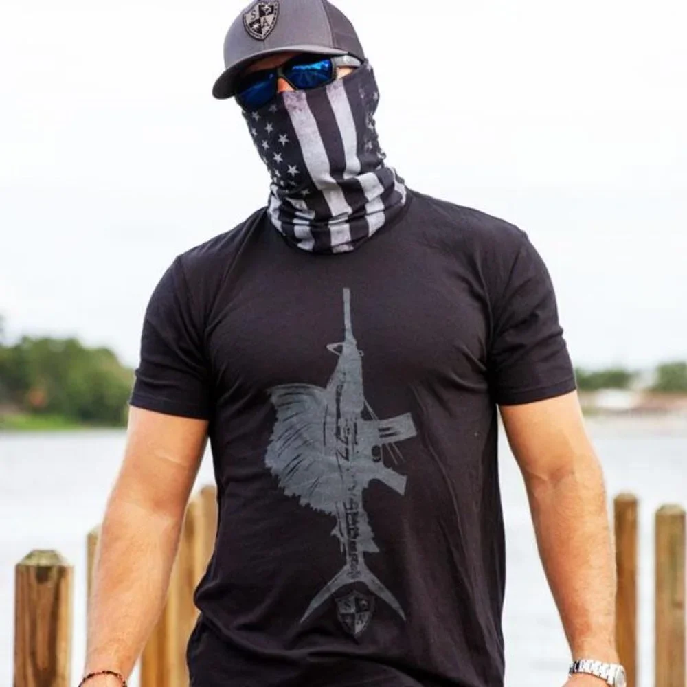 SA Soul of Adventure Face Shield® Blackout American Flag New One Size Unisex